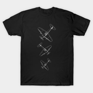 Airplane Graphic Pilot Gift Patent Image T-Shirt